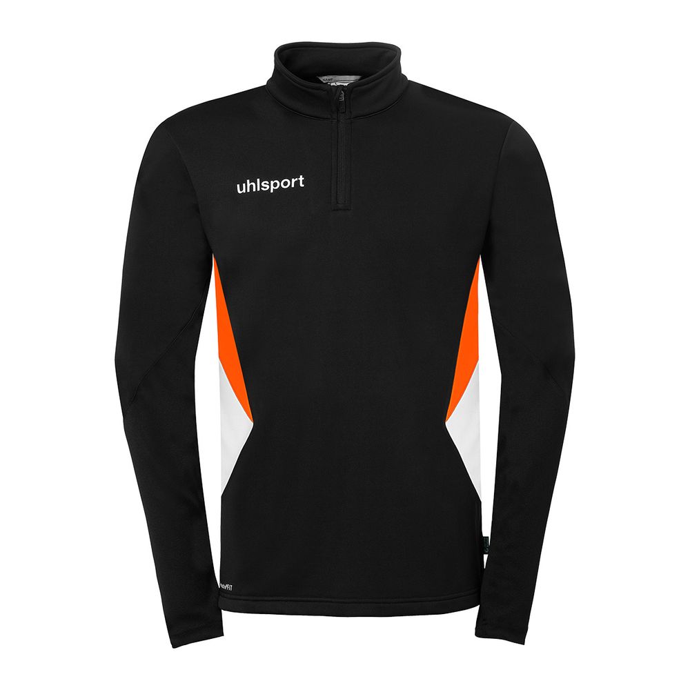 Uhlsport Equipe 29 1/4 Zip Top - schwarz/weiß/fluo orange