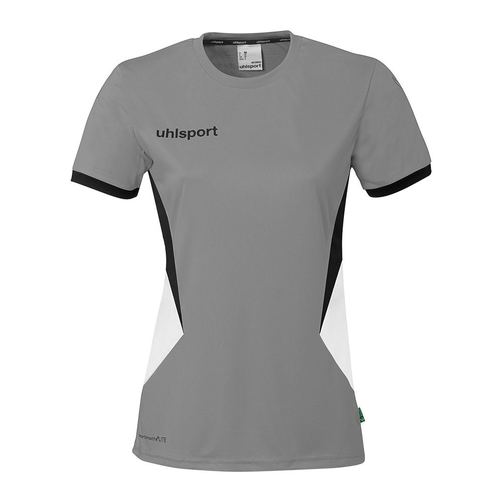 Uhlsport Equipe 29 Shirt Kurzarm Damen - steingrau/weiß/schwarz