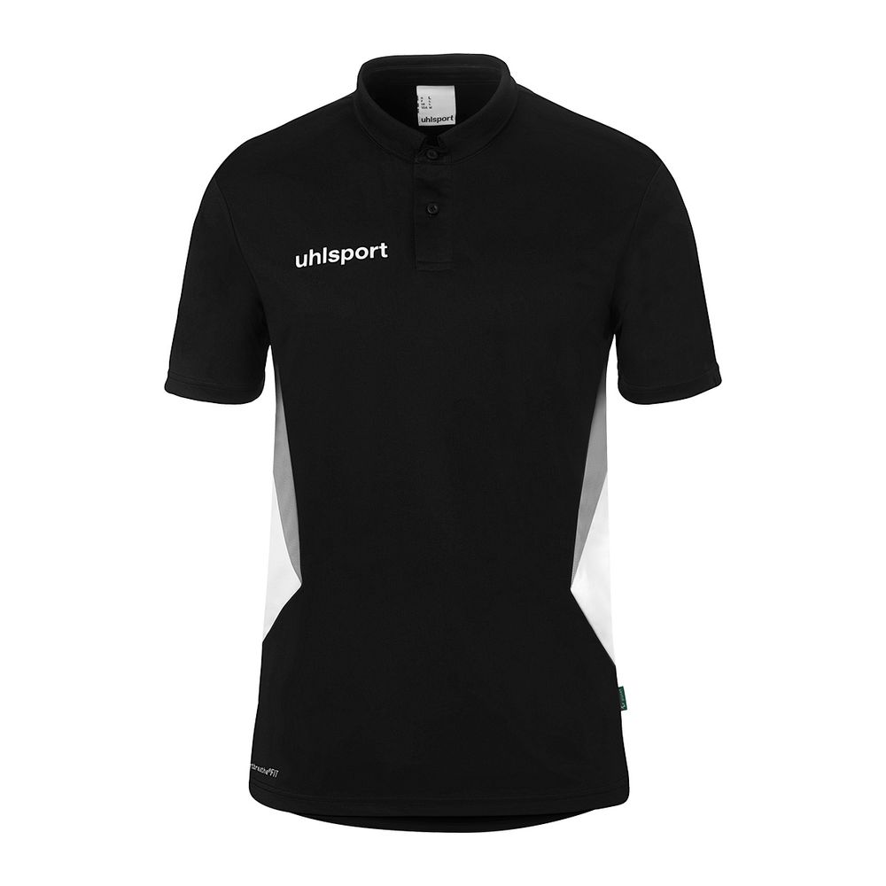 Uhlsport Equipe 29 Polo Shirt - schwarz/weiß/steingrau