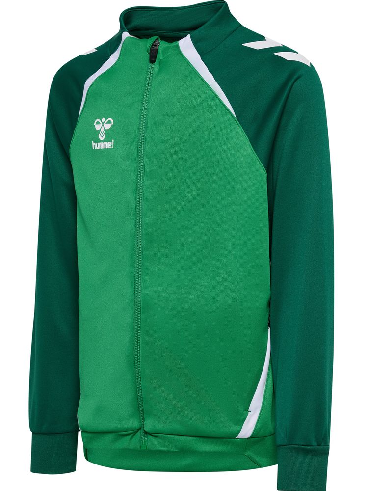 Hummel Hmllead 2.0 Track Zip Jacket Kids - jelly bean/evergreen