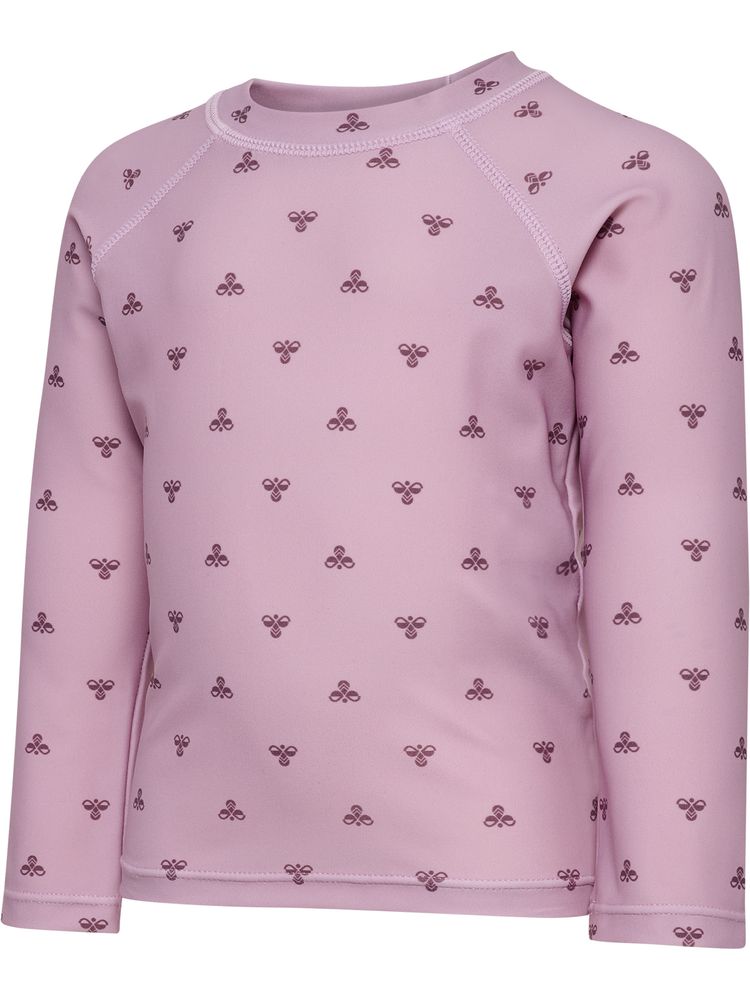 Hummel Hmlmini Bee Aop Swim T-Shirt L/S - mauve shadow