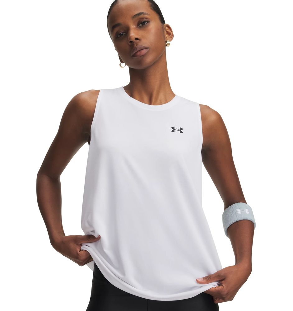 Under Armour TECH TANK SOLID - WHITE