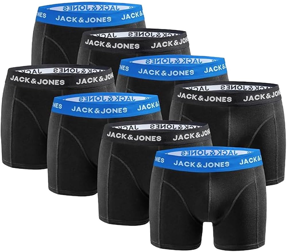 JACK & JONES Herren Unterhosen-Pack Trunks 8er Pack 12259926, Black/Mix 2
