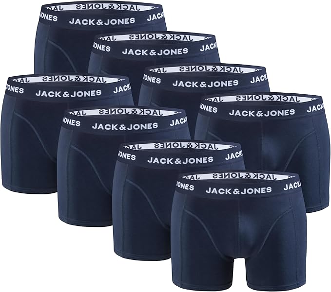 JACK & JONES Herren Unterhosen-Pack Trunks 8er Pack 12259926, Navy Blazer/Mix 5