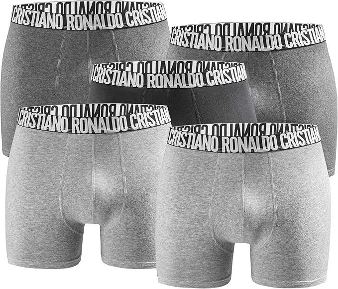 CR7 - 5er Pack Boxershorts Trunk Herren - by Cristiano Ronaldo – Anthracite-Mix