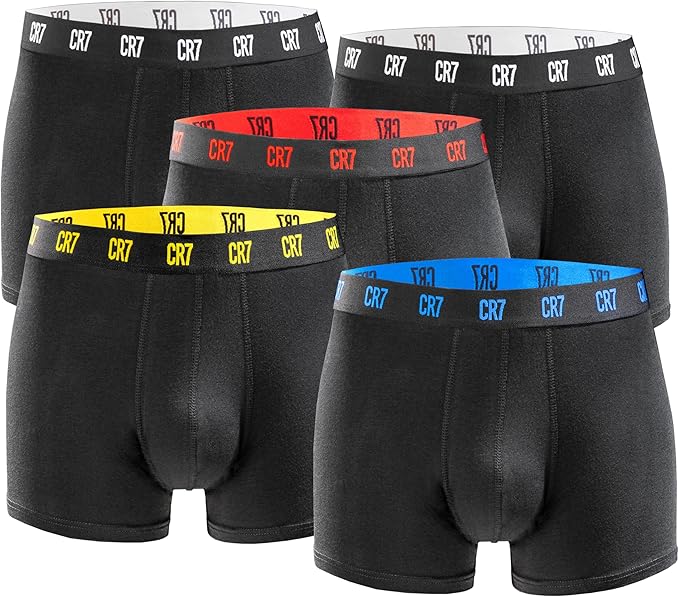 CR7 - 5er Pack Boxershorts Trunk Herren - by Cristiano Ronaldo – Black-Color-Mix