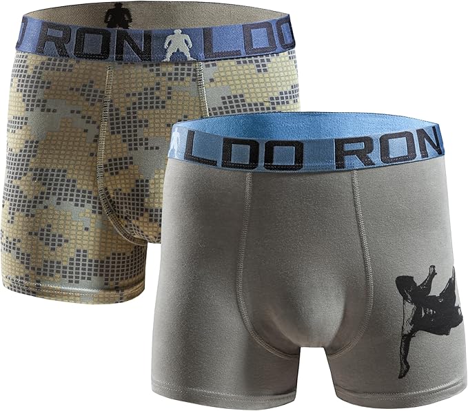 CR7 Ronaldo Jungen Boxershort 2er Doppelpack – ActionBrown