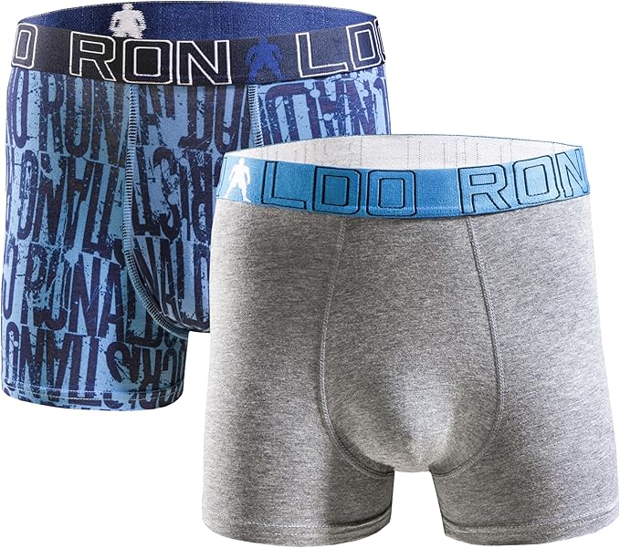 CR7 Ronaldo Jungen Boxershort 2er Doppelpack – Bluegrey