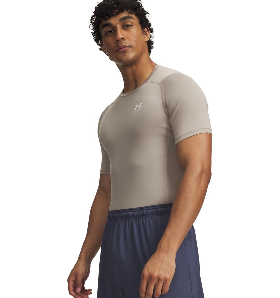 Under Armour Ua Hg Armour Comp Ss - timberwolf taupe