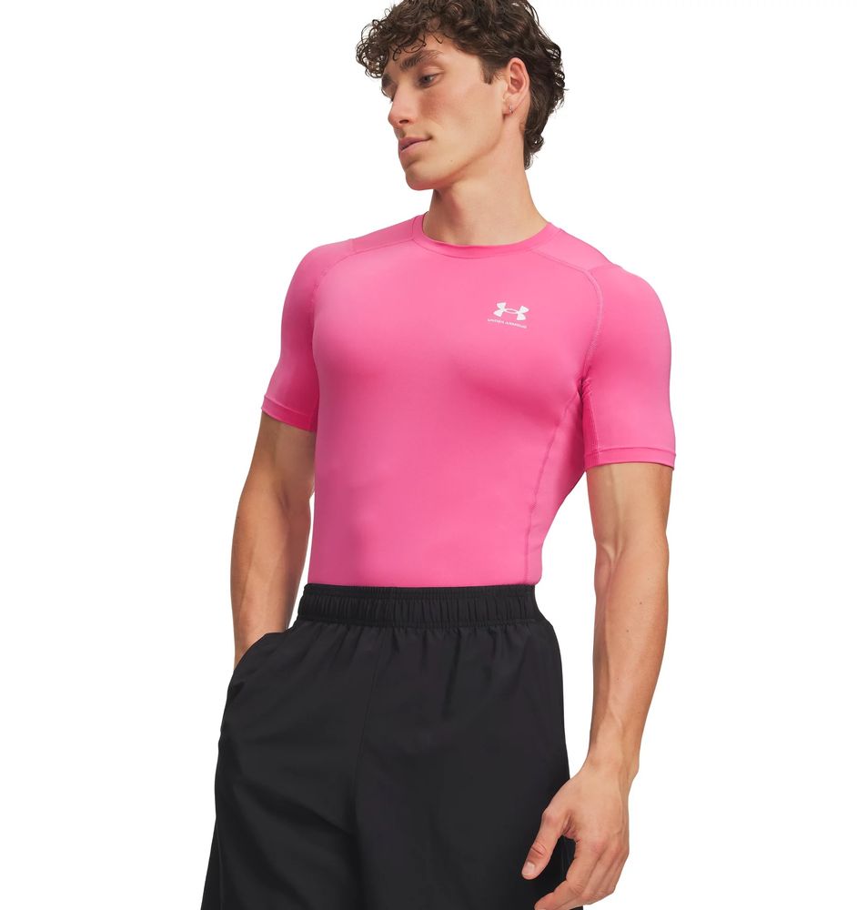 Under Armour Ua Hg Armour Comp Ss - pink frenzy