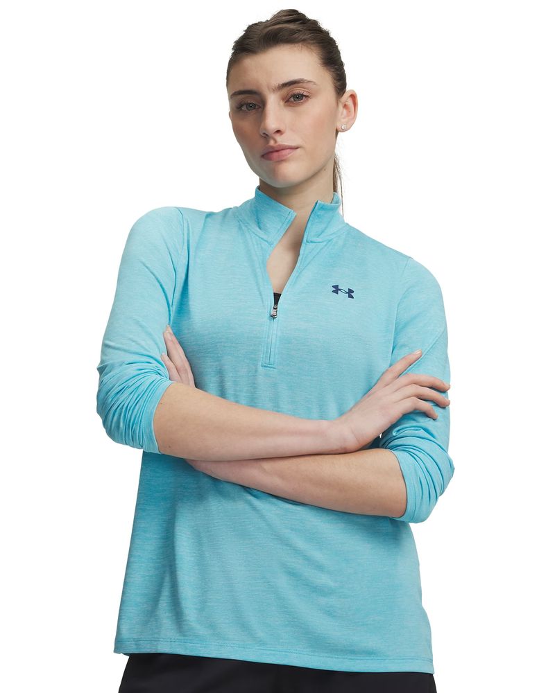 Under Armour Tech 1/2 Zip- Twist - fresco blue
