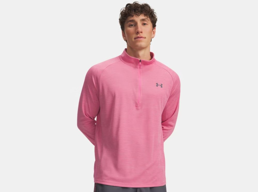 Under Armour Ua Tech Textured 1/2 Zip - pink frenzy