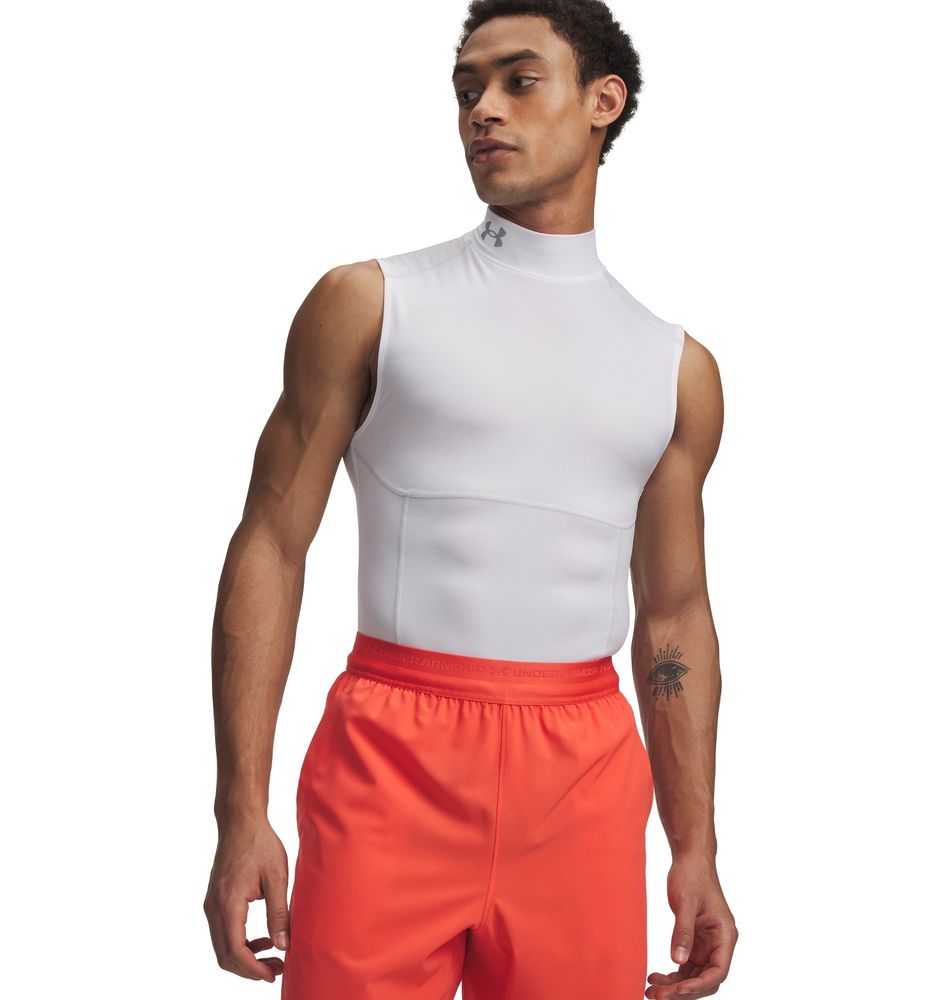Under Armour Ua Hg Elite Sleeveless Mock - white