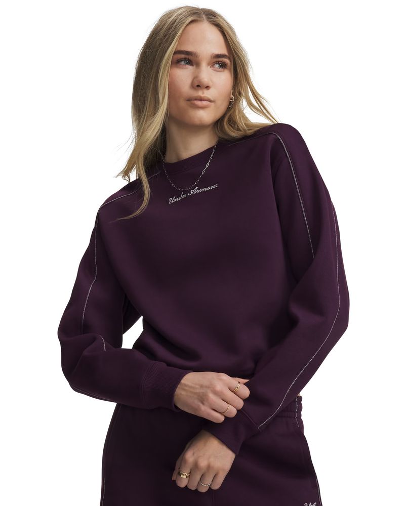 Under Armour Rival Shimmer Crew - purple echo