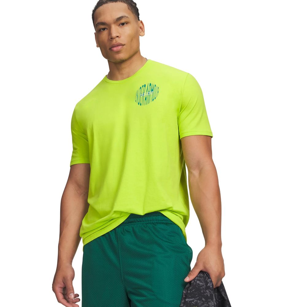 Under Armour Ua M 60/40S Paint Wm Ss - green citrine