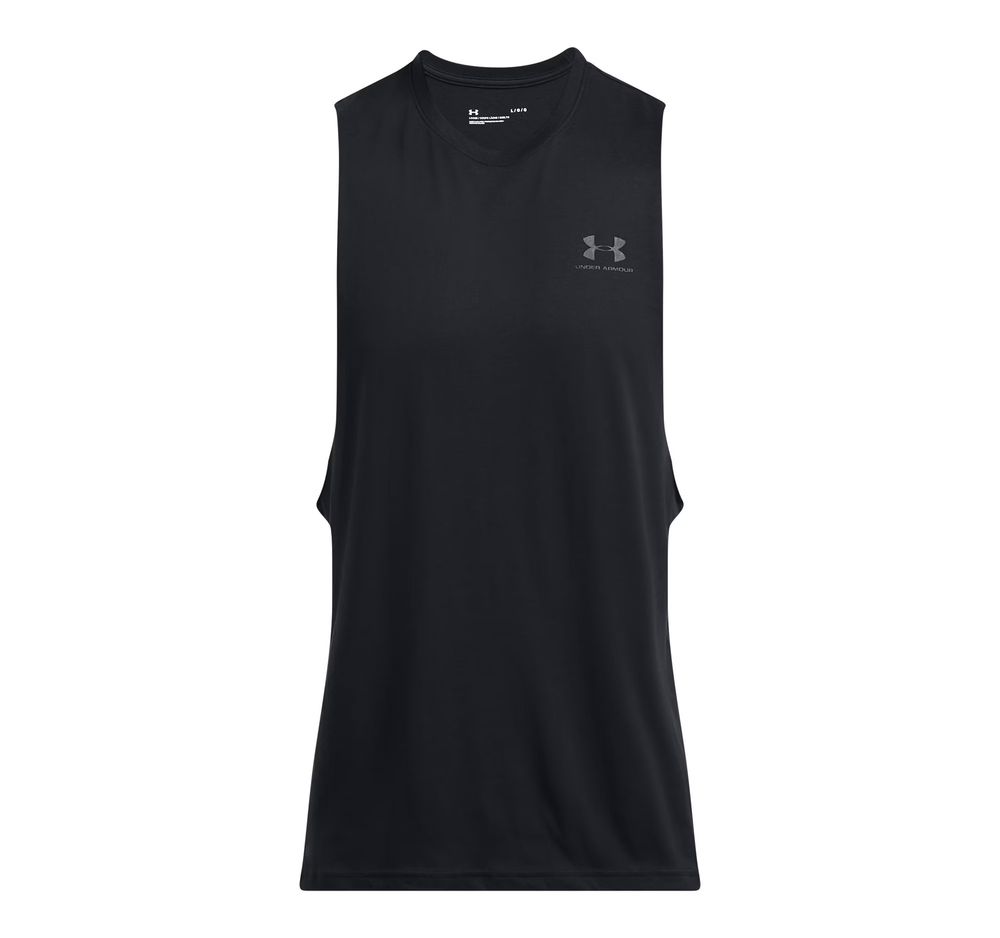 Under Armour Ua Left Chest Cut Off Tank - black