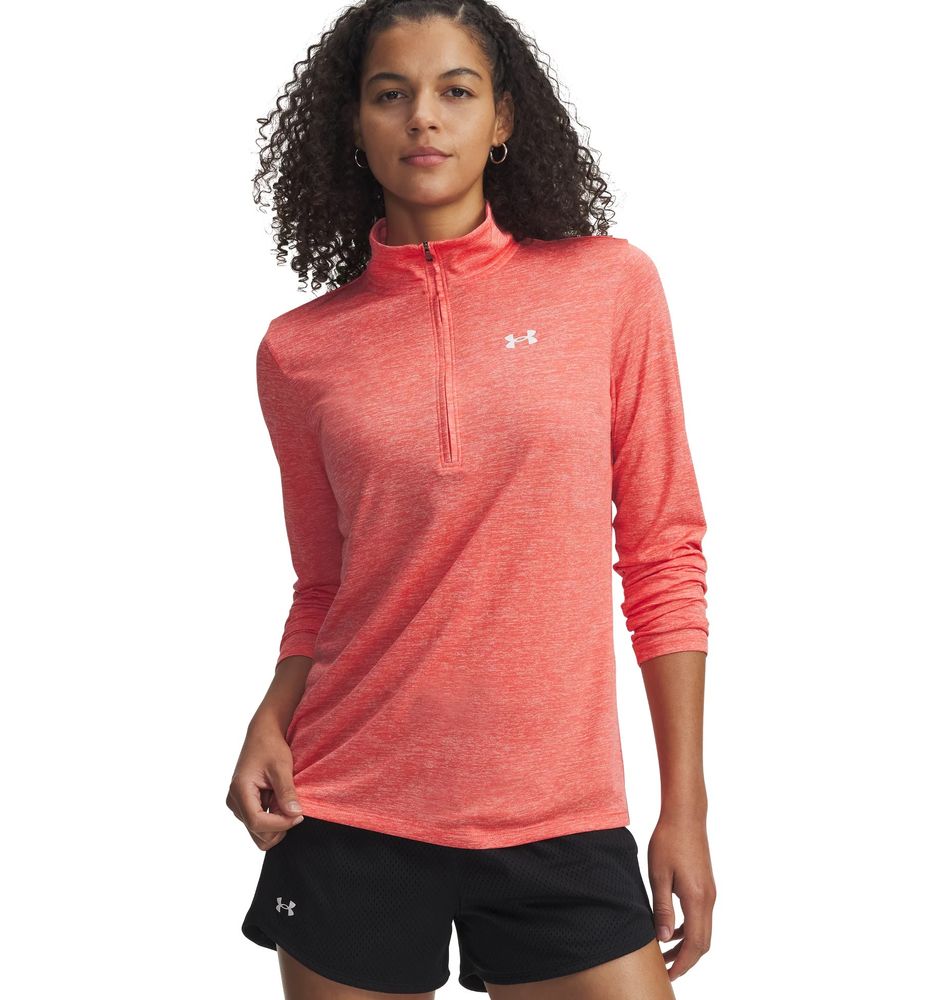 Under Armour Tech 1/2 Zip- Twist - venom red