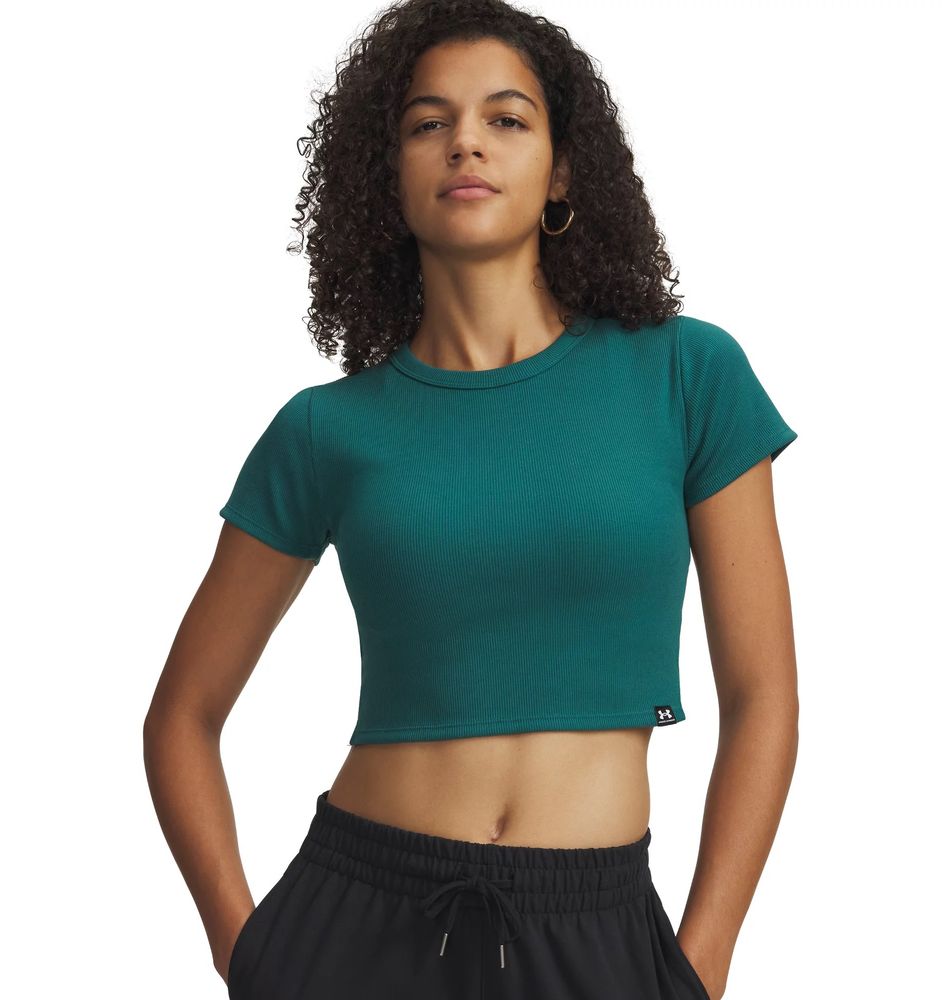 Under Armour Ua Rival Rib Baby Tee - rack green