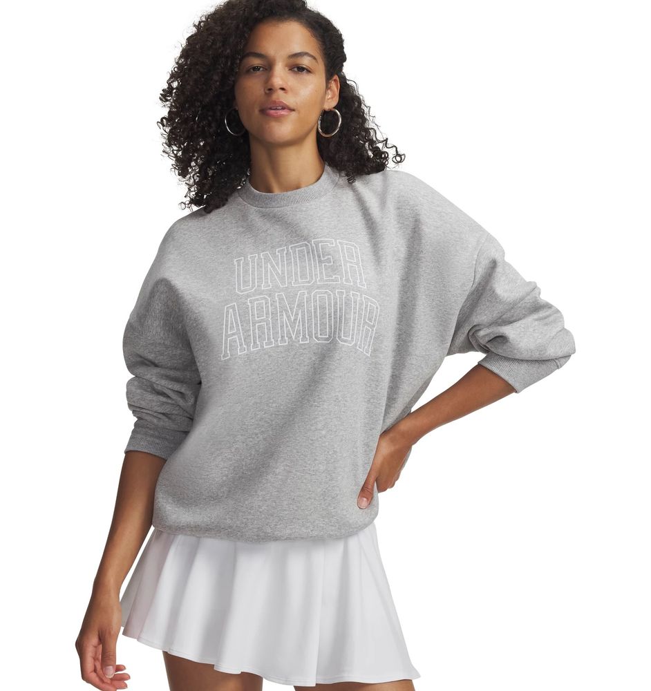 Under Armour Rival Flc Os Varsity Crew - mod gray light heather