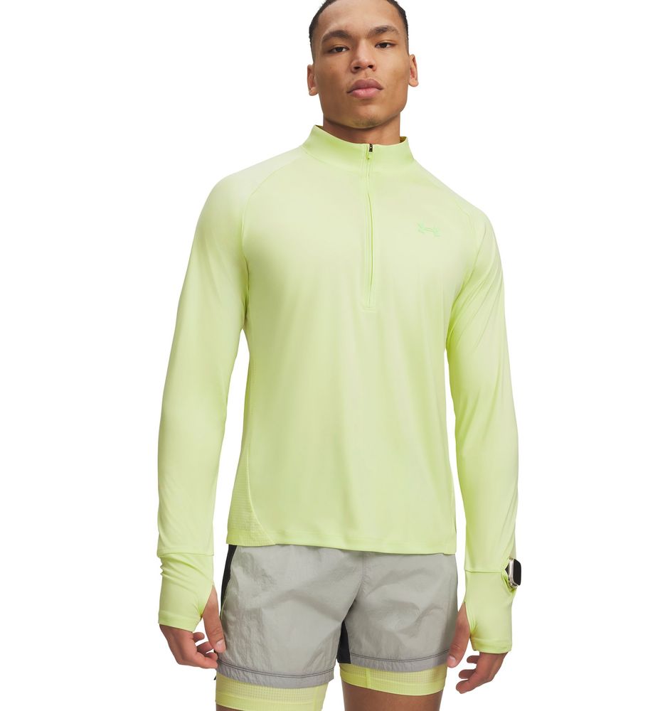 Under Armour M Explor Trail Run 1/4 Zip - fade green