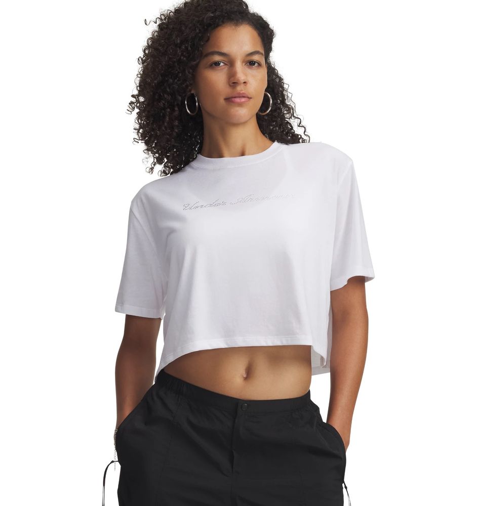 Under Armour Ua W Wm Crop Ss - white