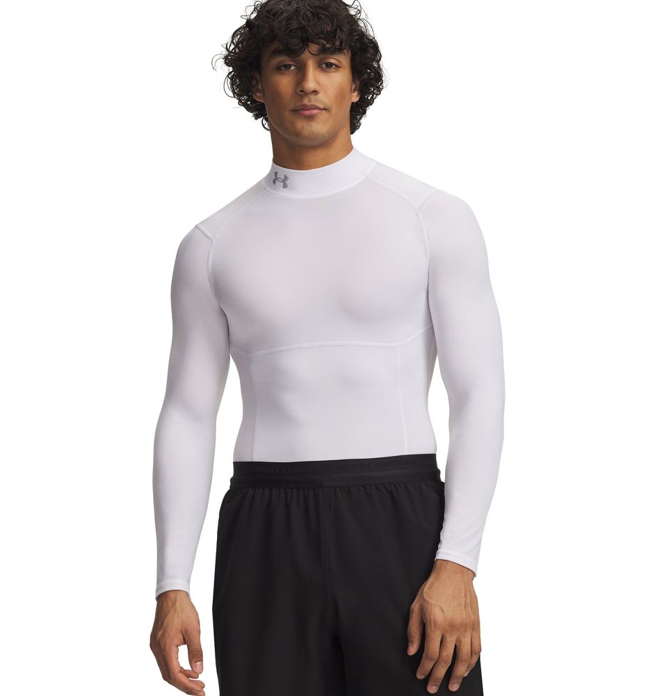 Under Armour Ua Hg Elite Comp Mock Ls - white