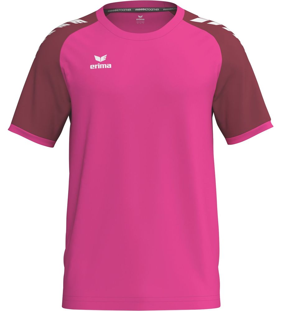 Erima Wings Jersey Shortsleeve - pink glo/bordeaux