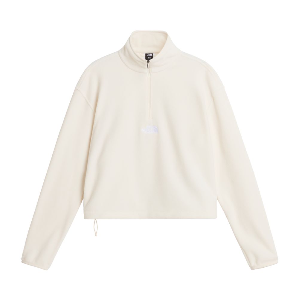 The North Face W NOVELTY LOGO GLACIER 1/4 ZIP - WHITE DUNE