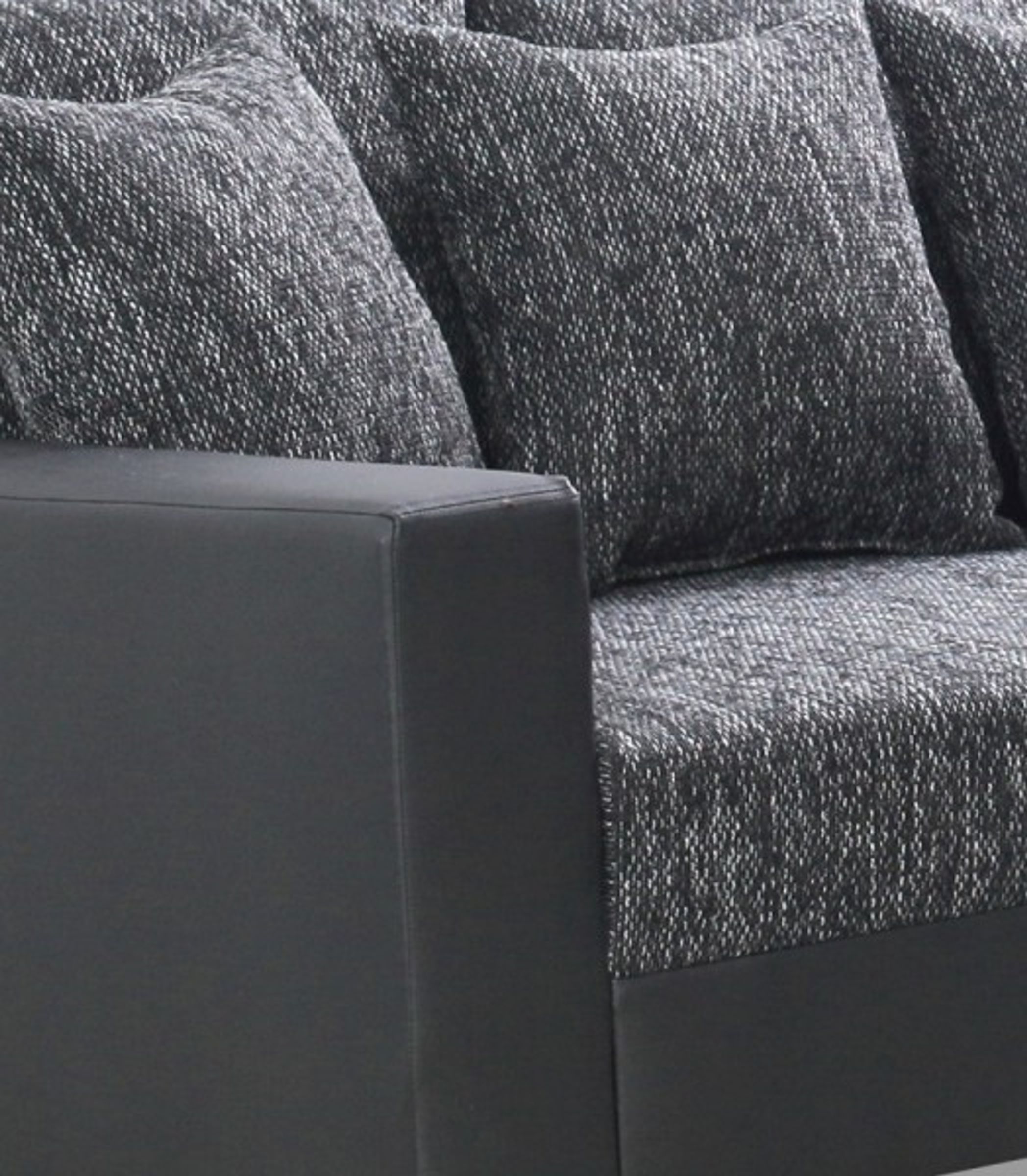 Modernes Sofa Couch Ecksofa Eckcouch in schwarz Eckcouch mit Hocker - Minsk L