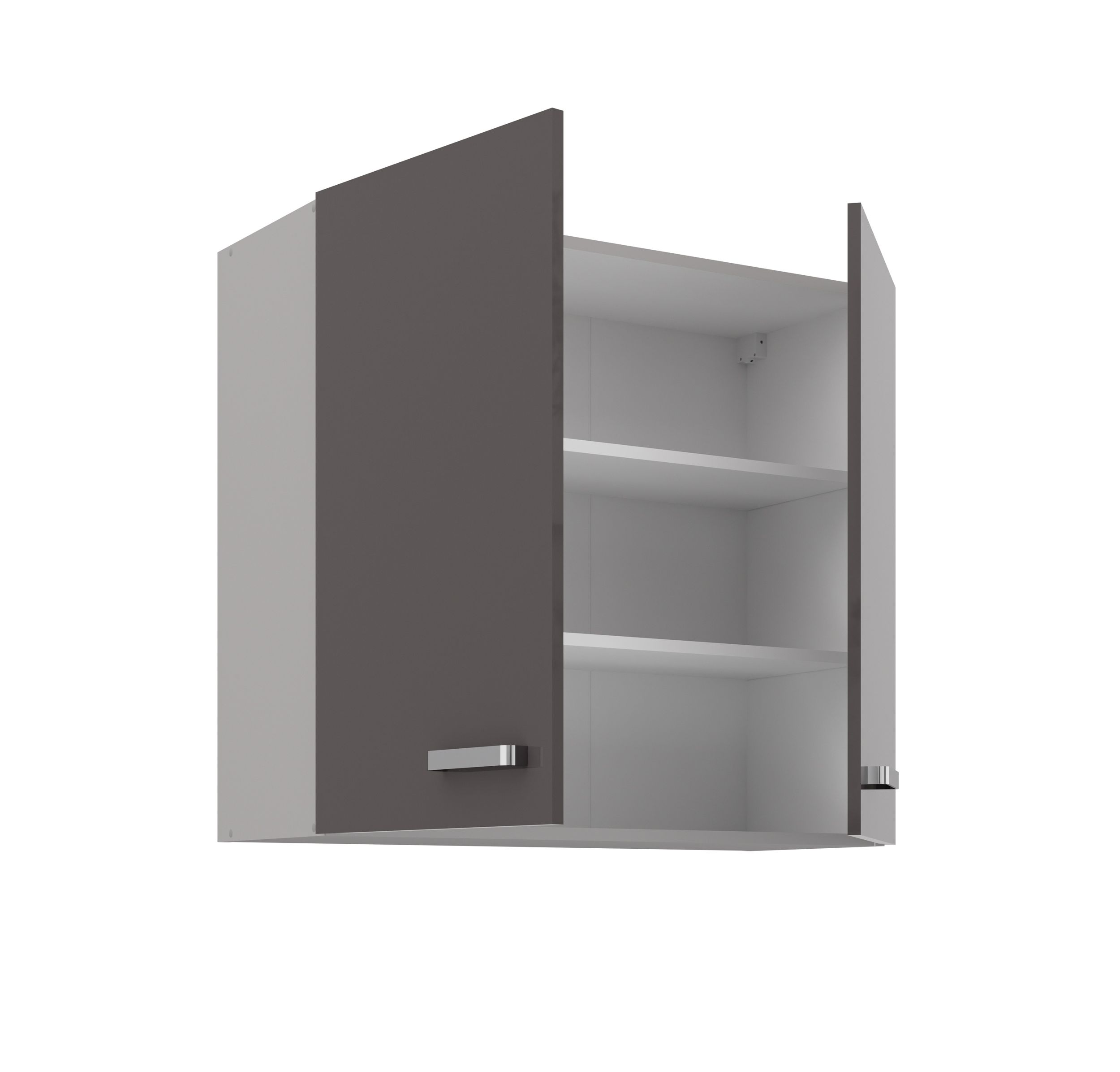 Küchen Hängeschrank 80 Hochglanz Grau Küchenzeile Küchenblock Küche Grey Bianca