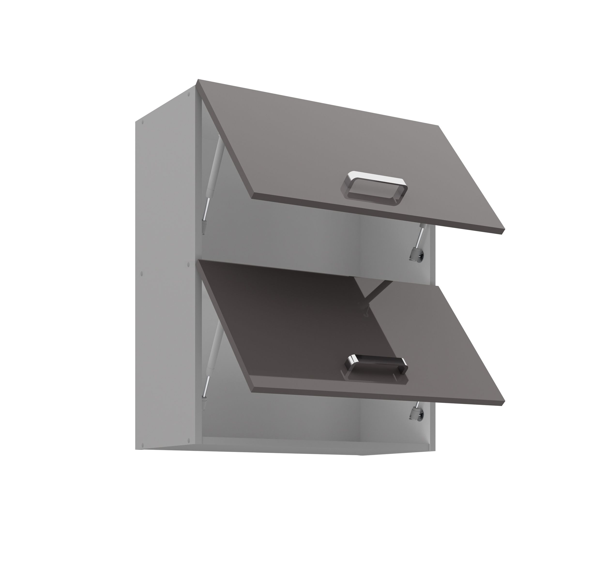 Küchen Hängeschrank 60 Hochglanz Grau Küchenzeile Küchenblock Küche Grey Bianca