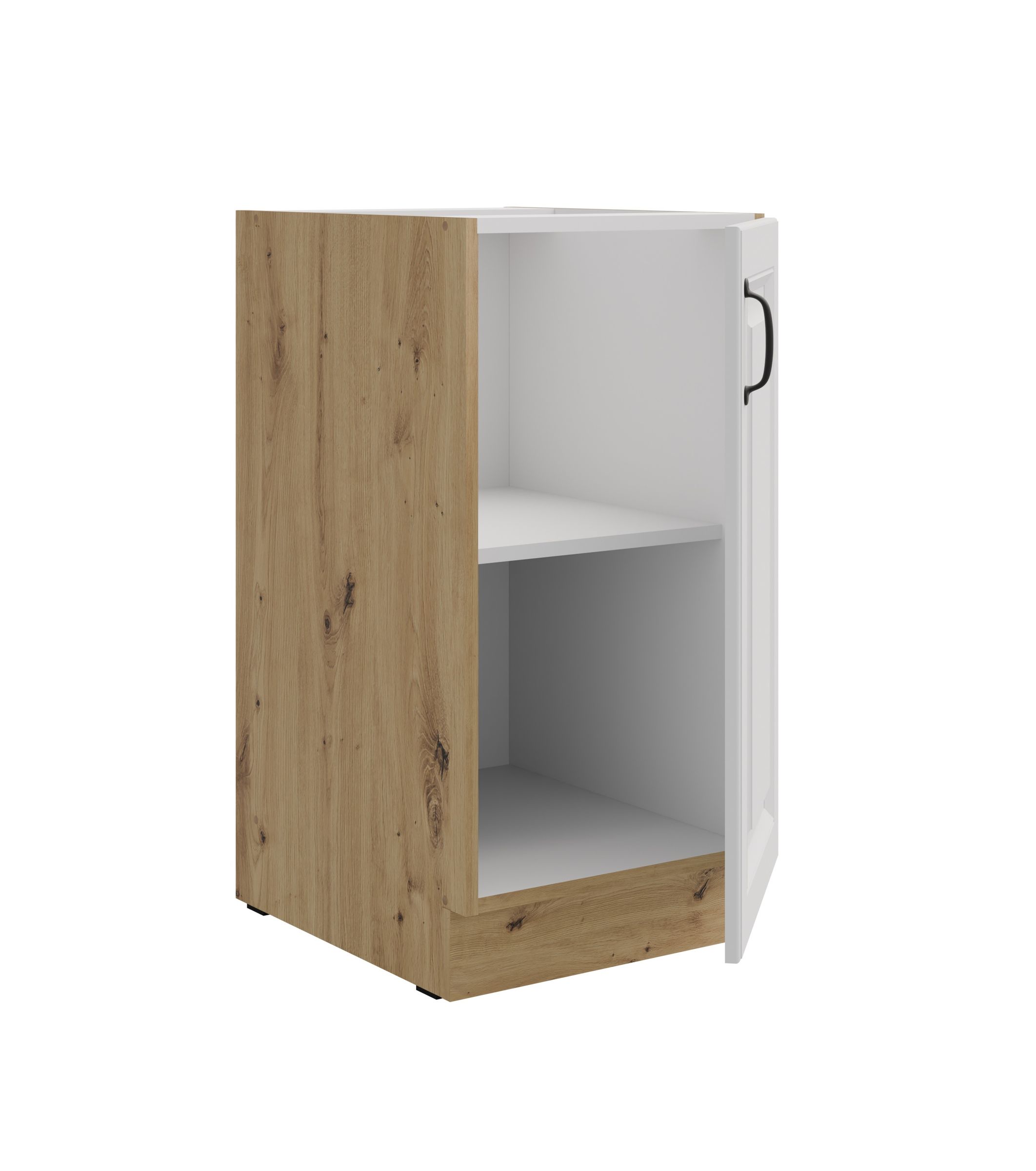 Unterschrank 40 cm Stilo Weiß + Eiche Artisan Küchenzeile Küchenblock Küche