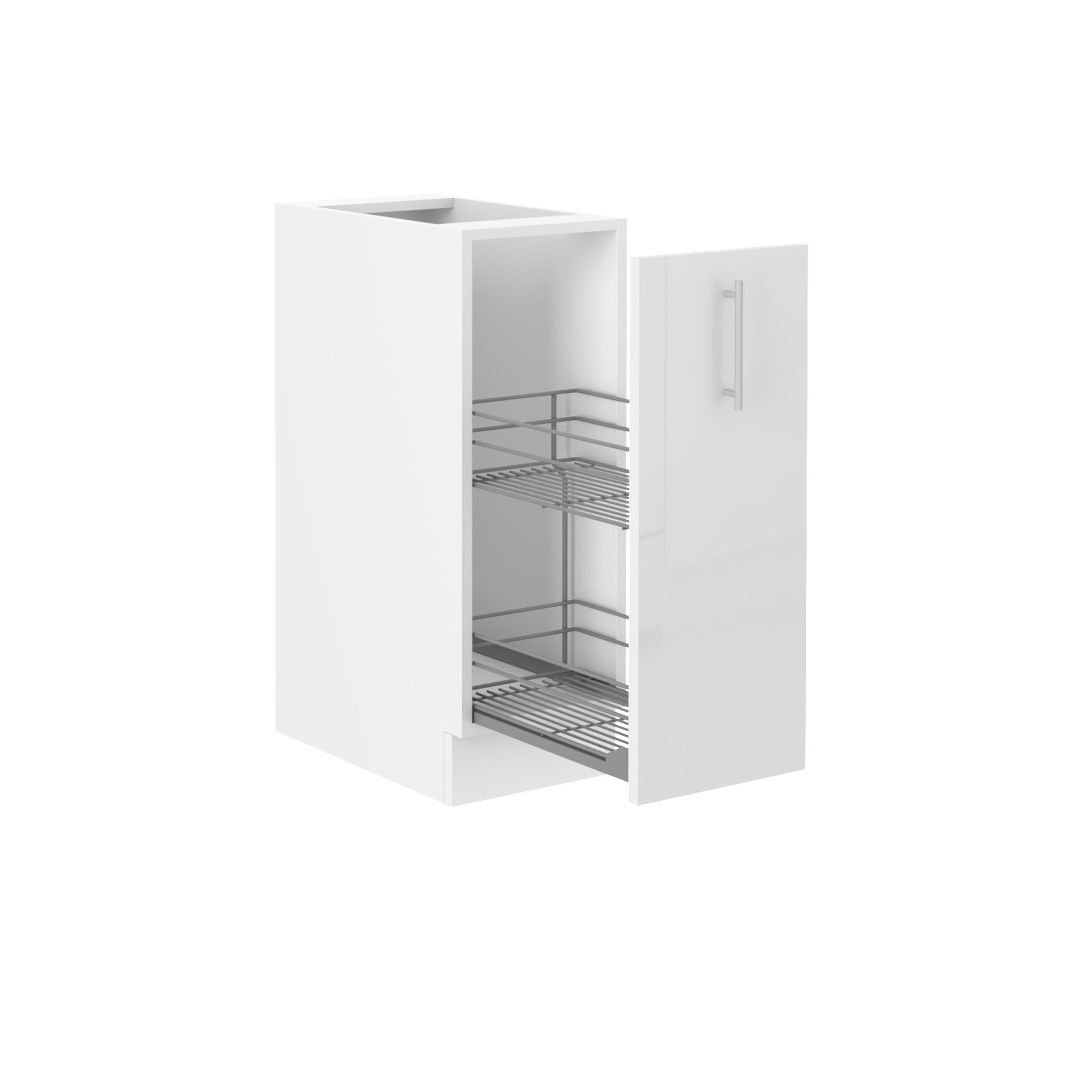 Küche Lara Weiß Hochglanz Unterschrank 30 cm Schrankauszug Küchenschrank