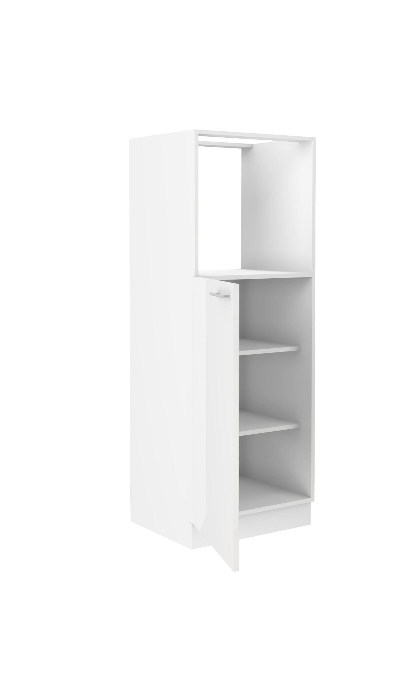 Küchen Midi Hochschrank 60 Lara Weiß Hochglanz Küchenzeile Küchenblock Küche