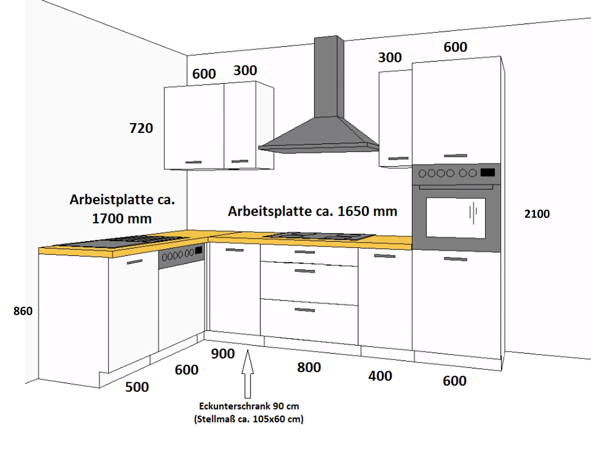 Landhaus Küche Stilo Grau 170x285cm Küchenzeile Einbauküche Eckküche Winkelküche