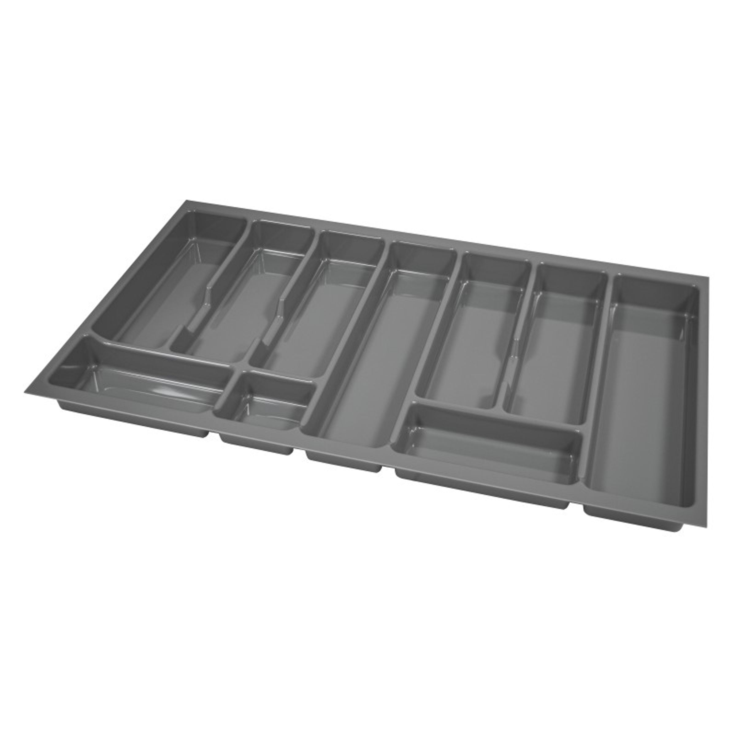 Besteckeinsatz Besteckkasten 80 cm Schubkasten grau