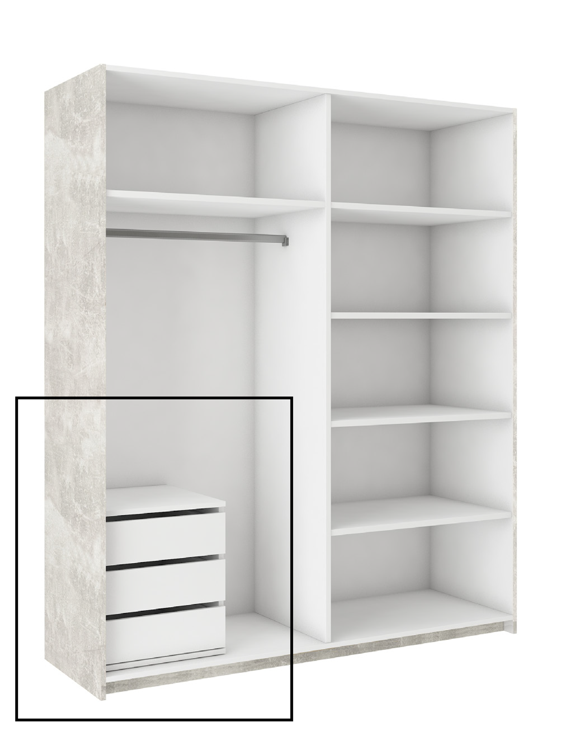 Schubkasteneinsatz Schwebetürenschrank Schrank Kommode Kleiderschrank
