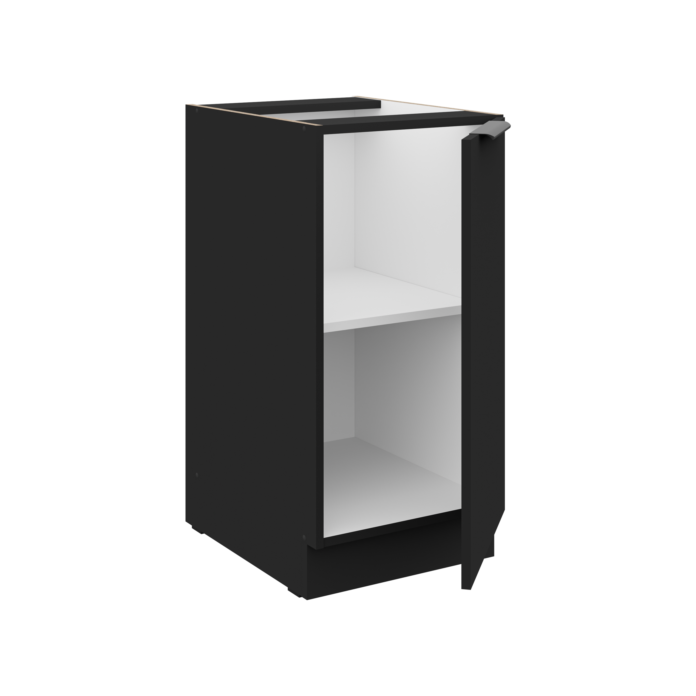 Küchen Unterschrank 40 cm SIENA Schwarz Küche Küchenzeile Küchenblock