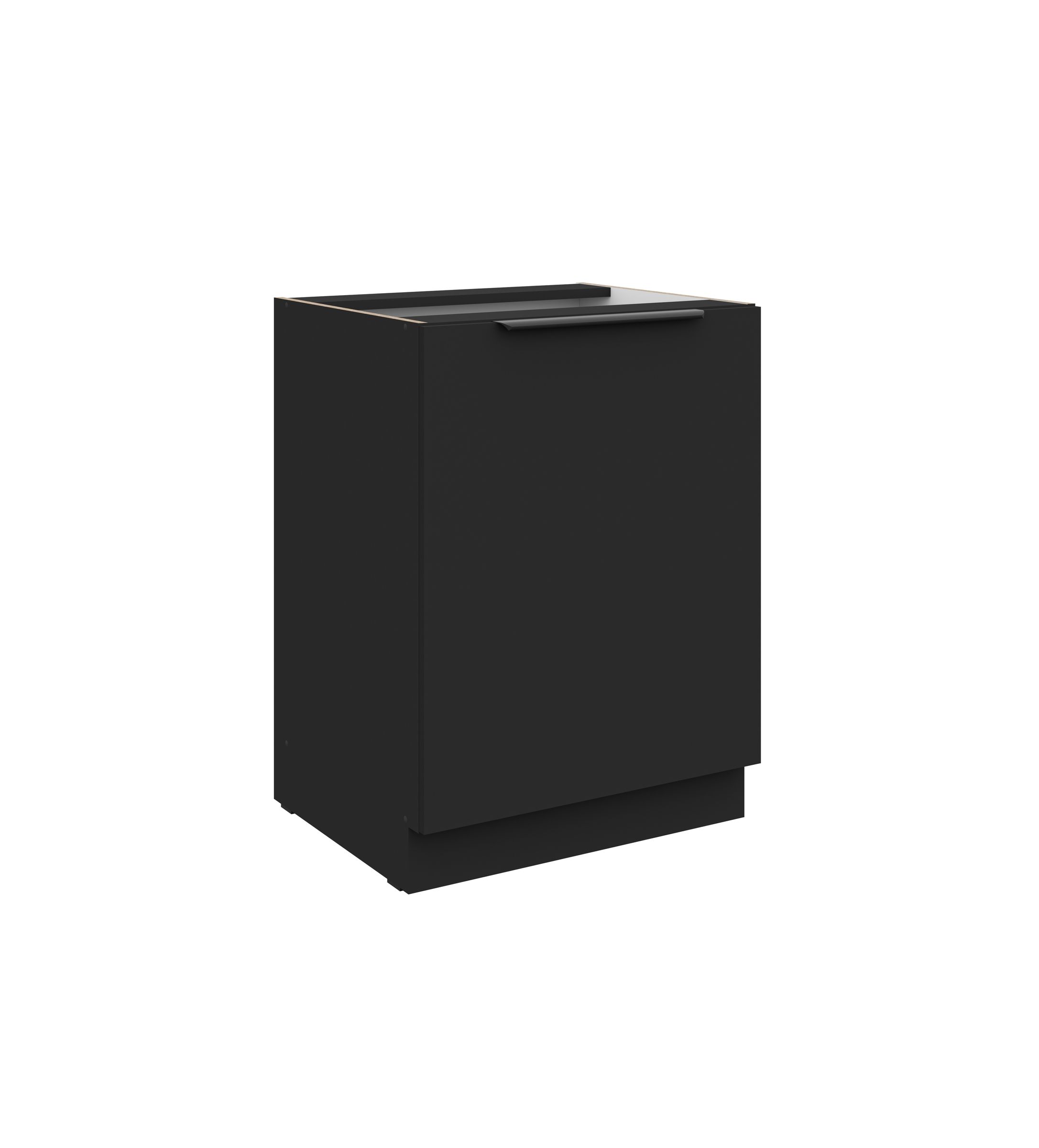 Küchen Unterschrank 60 cm SIENA Schwarz Küche Küchenzeile Küchenblock