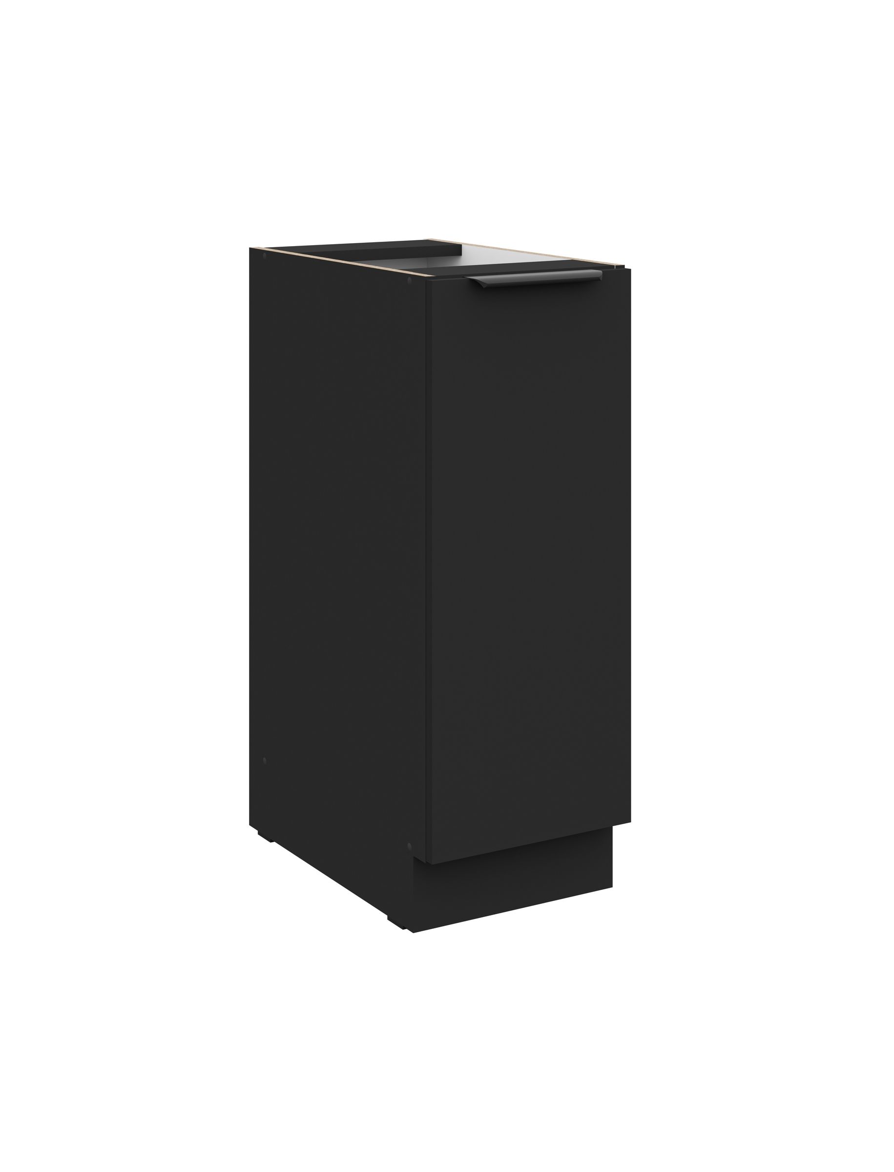 Küchen Unterschrank Schrankauszug 30 cm SIENA Schwarz Küche Küchenzeile