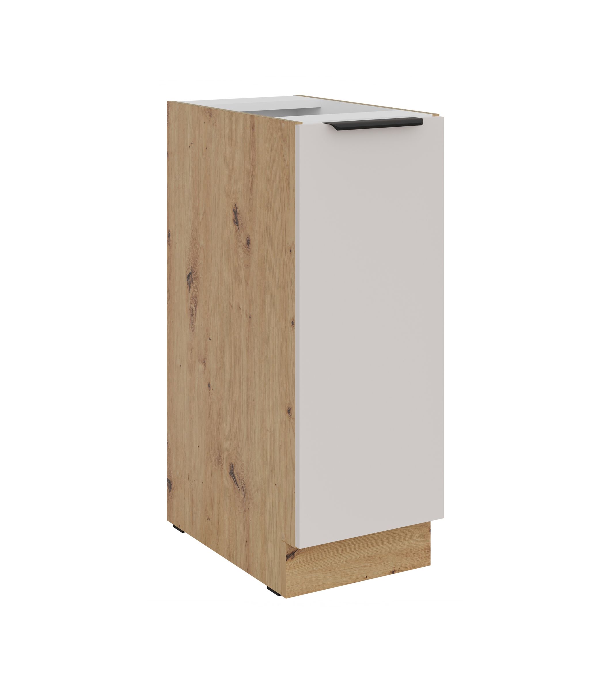 Küchen Unterschrank Schrankauszug 30 cm Küche SOLANO Kaschmir beige matt + Eiche Artisan matt Küchenzeile Küchenblock Einbauküche