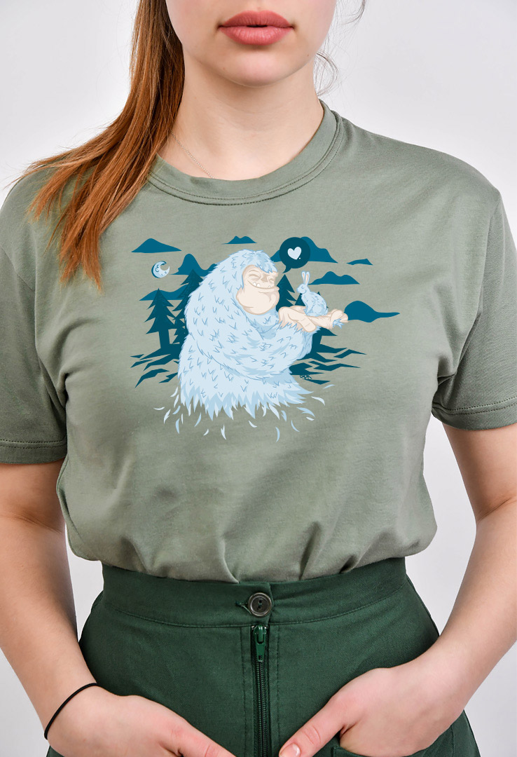 Cyroline Frauen  Print-T-Shirt Yeti Love