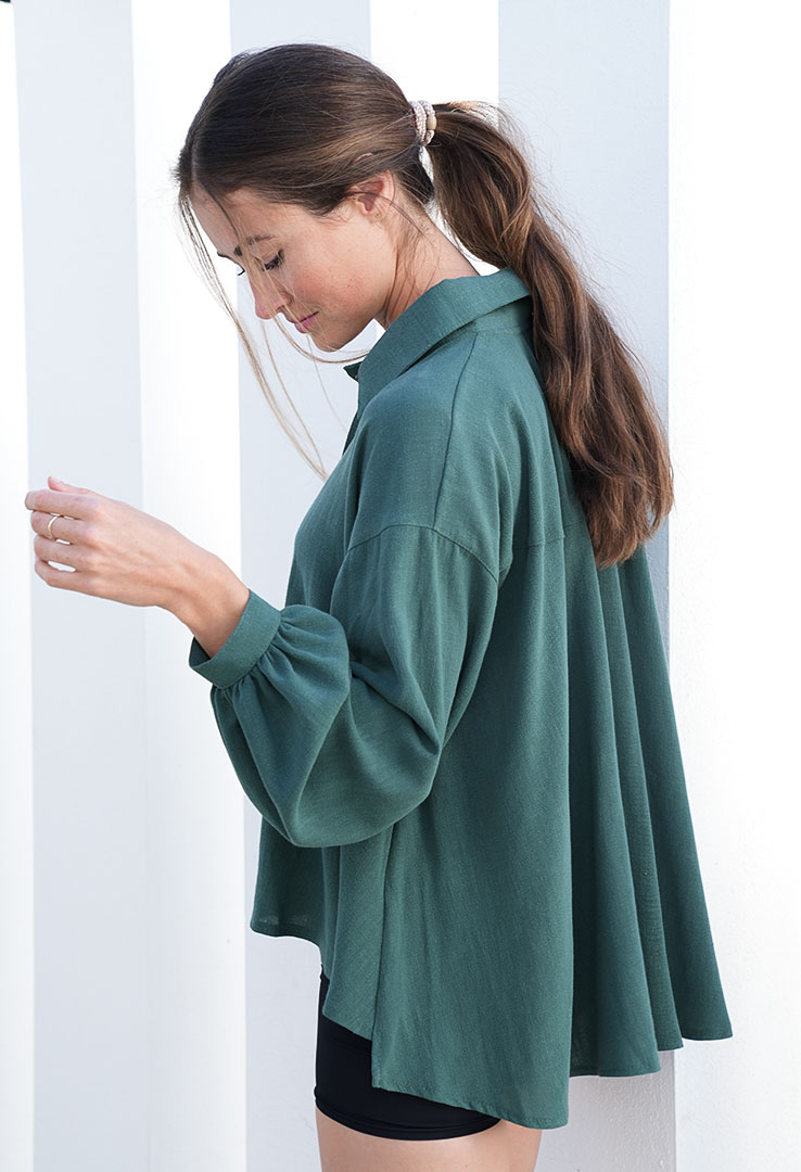 lockere Leinenbluse "Urban Bloom "