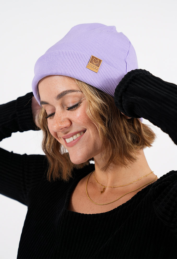gerippte Beanie Mütze