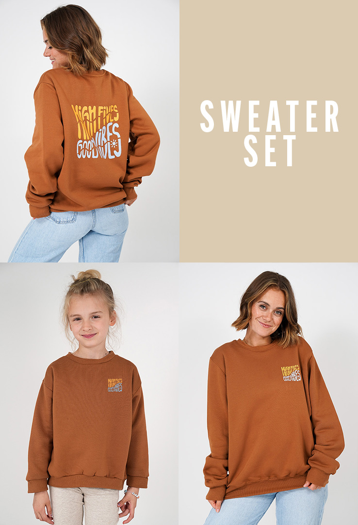 Sweater Set "High Five Good Vibes"