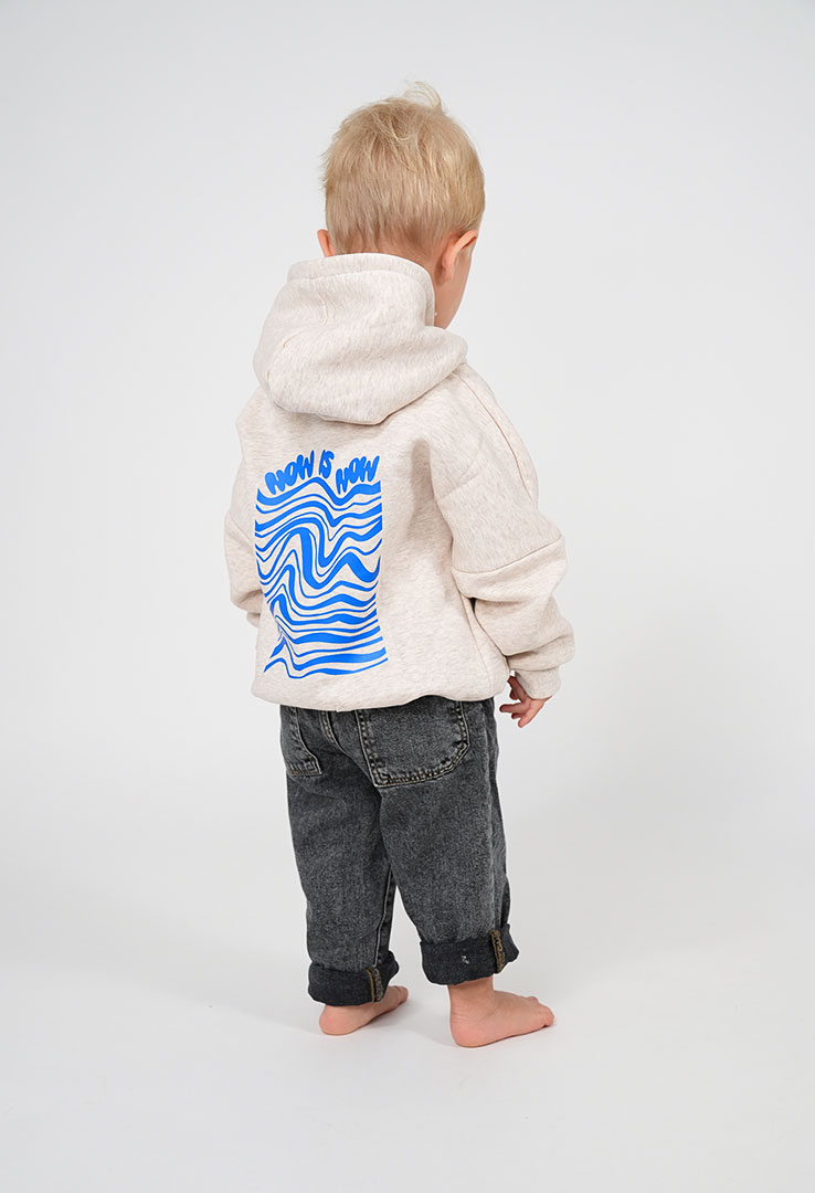 Kinder Kapuzen Sweater beige melange " now is now"
