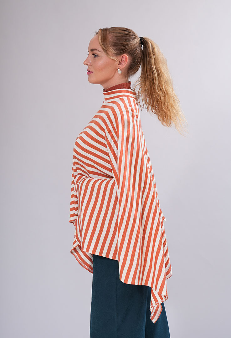 "Striped Flow" Poncho