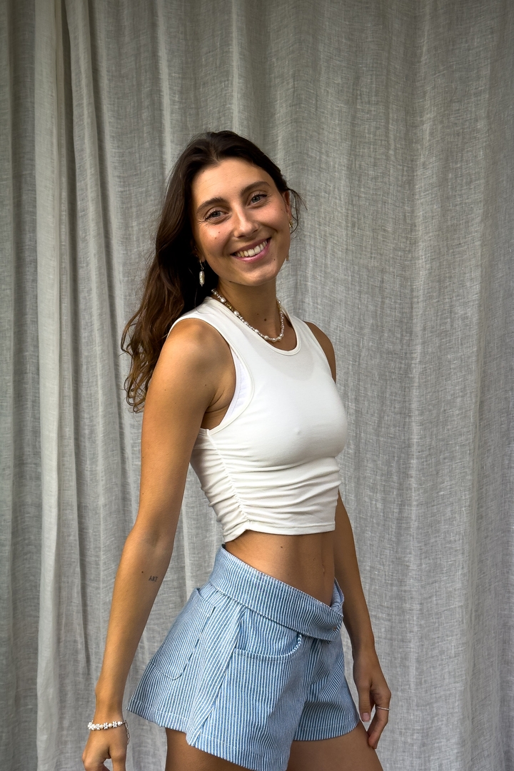 Ruched Side Crop Top