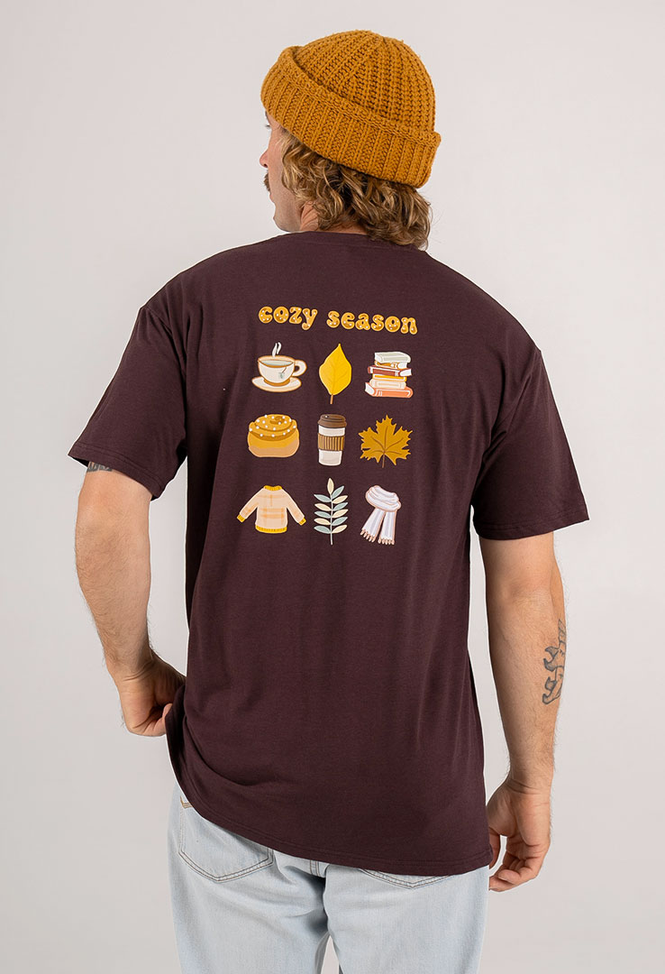 T-Shirt "Cozy Season" in  fudge