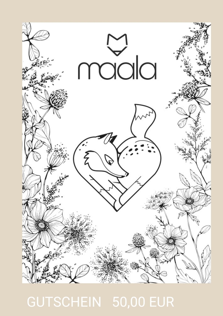 50,00 EUR Maala-Shop Gutschein in Papierform 